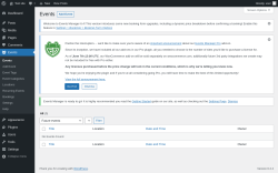 Page screenshot: Events