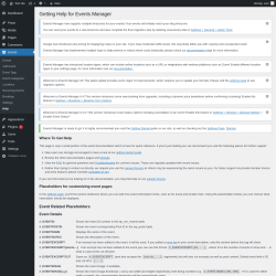 Page screenshot: Events &rarr; Help