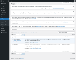 Page screenshot: Plugins &lsaquo; Test site &mdash; WordPress