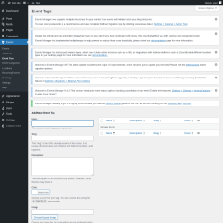 Page screenshot: Events &rarr; Event Tags