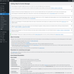 Page screenshot: Events &rarr; Help