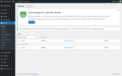 Page screenshot: Events