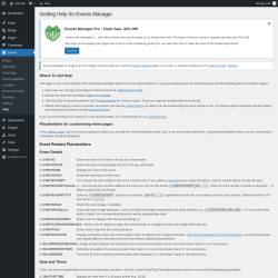 Page screenshot: Events &rarr; Help
