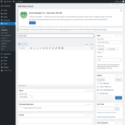 Page screenshot: Events &rarr; Add Event