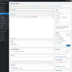 Page screenshot: Events &rarr; Add Event