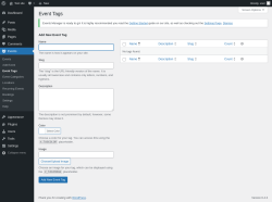 Page screenshot: Events &rarr; Event Tags