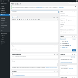 Page screenshot: Events &rarr; Add Event