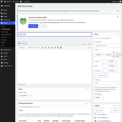 Page screenshot: Events &rarr; Add New Event