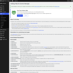 Page screenshot: Events &rarr; Help