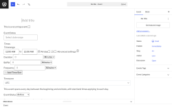 Page screenshot: Events &rarr; Add New Event