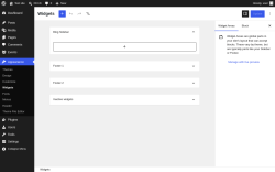 Page screenshot: Widgets &lsaquo; Test site &mdash; WordPress