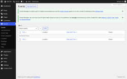 Page screenshot: Events