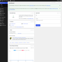 Page screenshot: Dashboard &lsaquo; Test site &mdash; WordPress