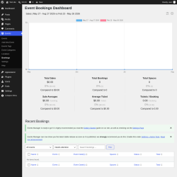 Page screenshot: Events &rarr; Bookings