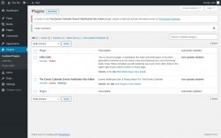 Page screenshot: Plugins &lsaquo; Test site &mdash; WordPress