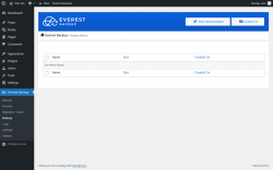 Page screenshot: Everest Backup → History