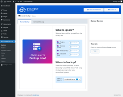 Page screenshot: Everest Backup