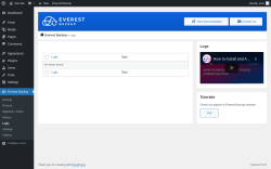 Page screenshot: Everest Backup → Logs