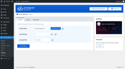 Page screenshot: Everest Backup → Settings