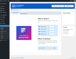 Page screenshot: Everest Backup