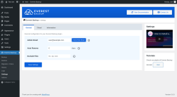 Page screenshot: Everest Backup → Settings