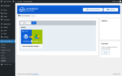 Page screenshot: Everest Backup → Addons