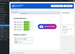 Page screenshot: Everest Backup