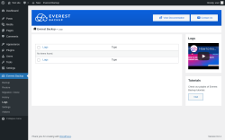 Page screenshot: Everest Backup → Logs