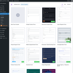 Page screenshot: Everest Forms &rarr; Add New