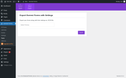 Page screenshot: Everest Forms &rarr; Tools &rarr; Export