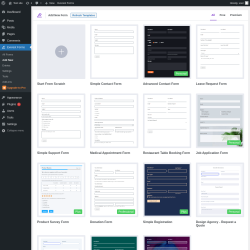 Page screenshot: Everest Forms &rarr; Add New