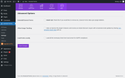 Page screenshot: Everest Forms &rarr; Settings &rarr; Misc