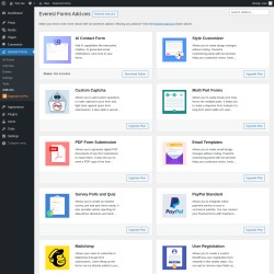 Page screenshot: Everest Forms &rarr; Add-ons