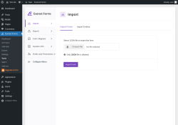 Page screenshot: Everest Forms → Tools