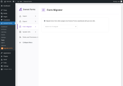Page screenshot: Everest Forms → Tools → 
							
								
  
  
  
  

							
							
								
									Form Migrator								
								
									
								
							
						