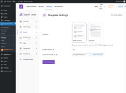 Page screenshot: Everest Forms &rarr; Settings &rarr; 
									
								
  

									
									
										
									Email										
										
											
										
									
								
