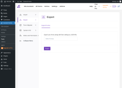 Page screenshot: Everest Forms &rarr; Tools &rarr; 
							
								
  
  

							
							
								
									Export								
								
									
								
							
						