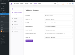 Page screenshot: Everest Forms &rarr; Settings