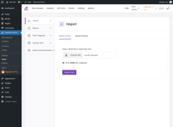 Page screenshot: Everest Forms &rarr; Tools