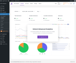 Page screenshot: Everest Forms &rarr; Analytics