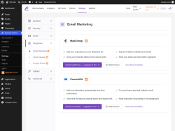 Page screenshot: Everest Forms &rarr; Settings &rarr; 
										
											
  

										
										
											Integration
											
												
											
										
									