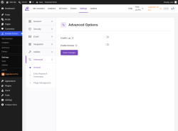 Page screenshot: Everest Forms &rarr; Settings &rarr; 
										
																					
										
											Advanced
											
												
											
										
									