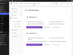 Page screenshot: Everest Forms &rarr; Settings &rarr; 
										
											
  

										
										
											Integration
											
												
											
										
									