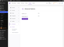 Page screenshot: Everest Forms &rarr; Settings &rarr; 
										
																					
										
											Advanced
											
												
											
										
									