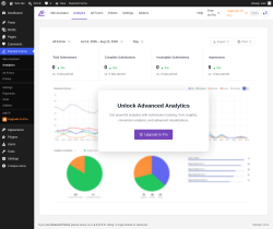 Page screenshot: Everest Forms &rarr; Analytics