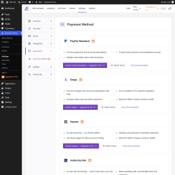 Page screenshot: Everest Forms &rarr; Settings &rarr; 
										
											
  

										
										
											Payments
											
												
											
										
									