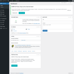 Page screenshot: Dashboard ‹ Test site — WordPress