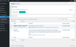 Page screenshot: Plugins ‹ Test site — WordPress