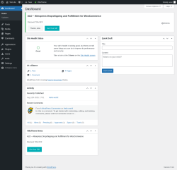 Page screenshot: Dashboard ‹ Test site — WordPress