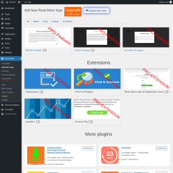 Page screenshot: Read More → Add New Type → Popups